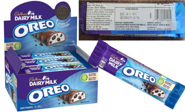 Cadbury Dairy Milk Oreo candy bar recalled across Canada over undeclared pistachio ingredient 