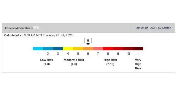 Air quality concerns continue across Alberta amid heat and wildfire smoke