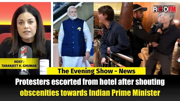 Protesters escorted from hotel after shouting obscenities towards Indian Prime Minister | REDFM NEWS