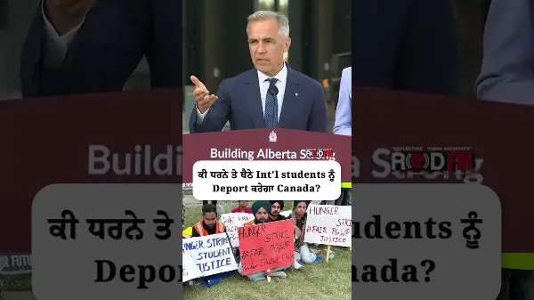 Will Canada deport international students taking part in protests? Mark Carney speaks on the issue.