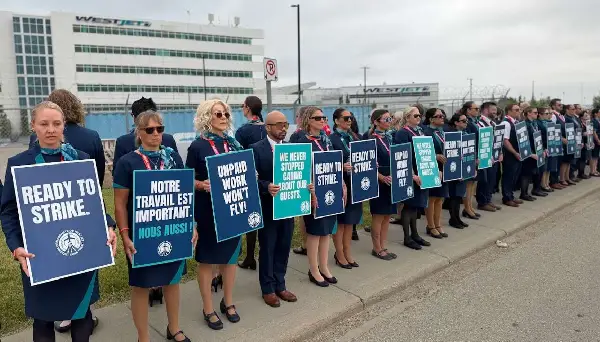 WestJet flight attendants vote overwhelmingly in favour of strike action