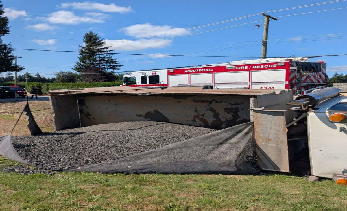  Dump truck driver arrested for impaired driving after rollover crash in Abbotsford 