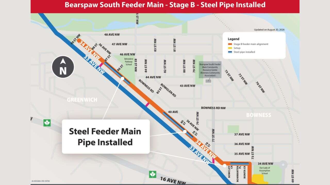 Bearspaw feeder main replacement enters home stretch on schedule and on budget