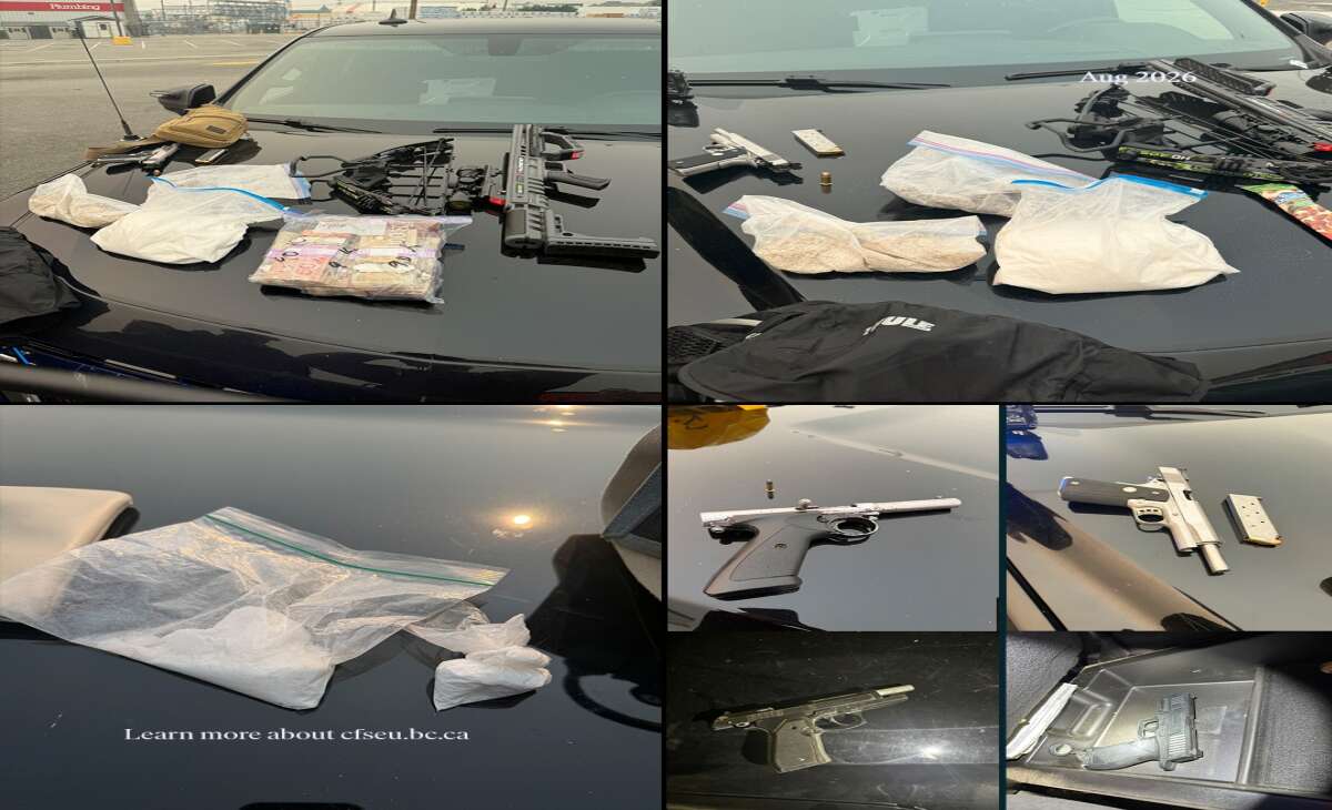 UGET seizes firearms, weapons and drugs during Penticton wildfire response 