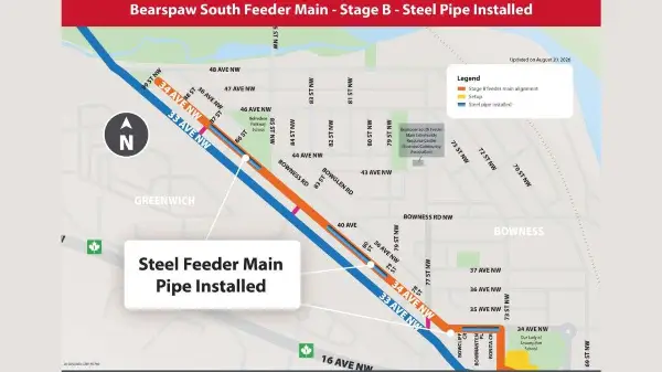 Bearspaw feeder main replacement enters home stretch on schedule and on budget