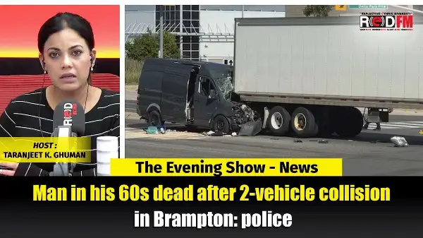 Man in his 60s dead after 2-vehicle collision in Brampton | NEWS