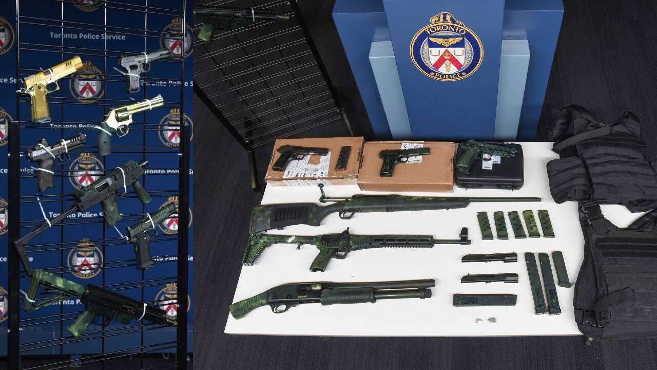 Toronto Police Seize 15 Firearms in Trafficking Investigation