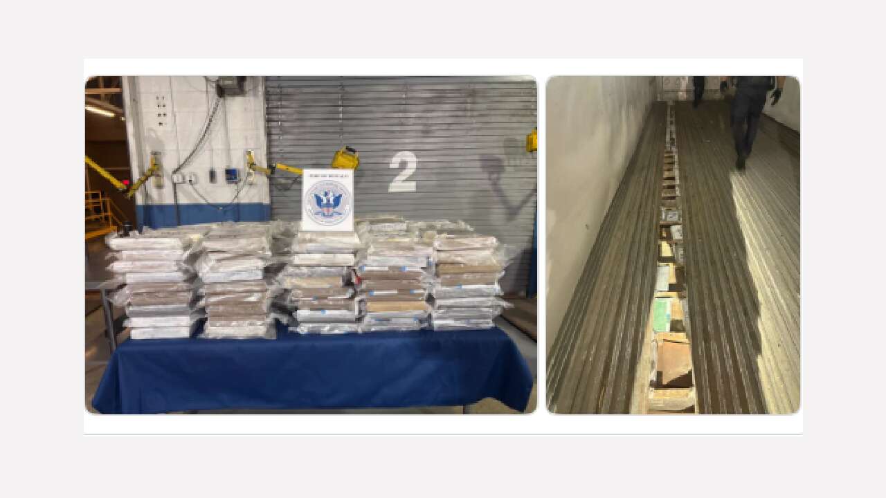 450 pounds of cocaine found hidden in trailer bound for Canada; Canadian driver detained