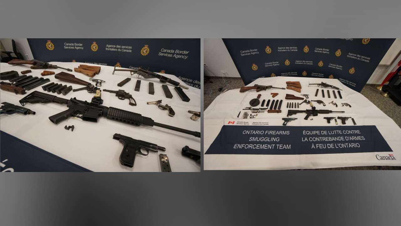 CBSA seizes 53 firearms, charges Cottam Ontario man in smuggling probe 