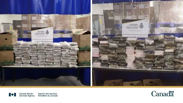 CBSA seizes 215.5 kg of suspected cocaine from two trucks at Coutts