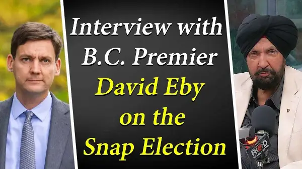 B.C. Premier David Eby Exclusive Interview After Snap Election Announcement