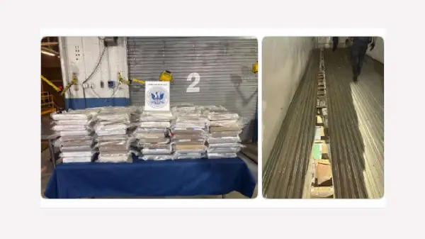 450 pounds of cocaine found hidden in trailer bound for Canada; Canadian driver detained